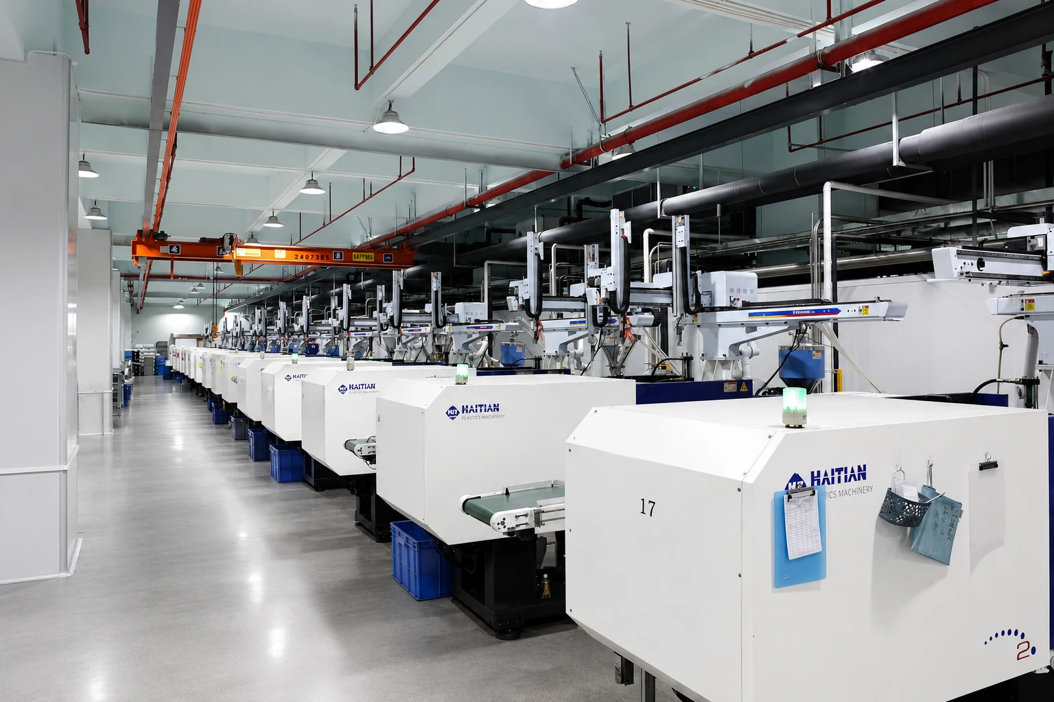 Injection molding machines in the Reborn factory