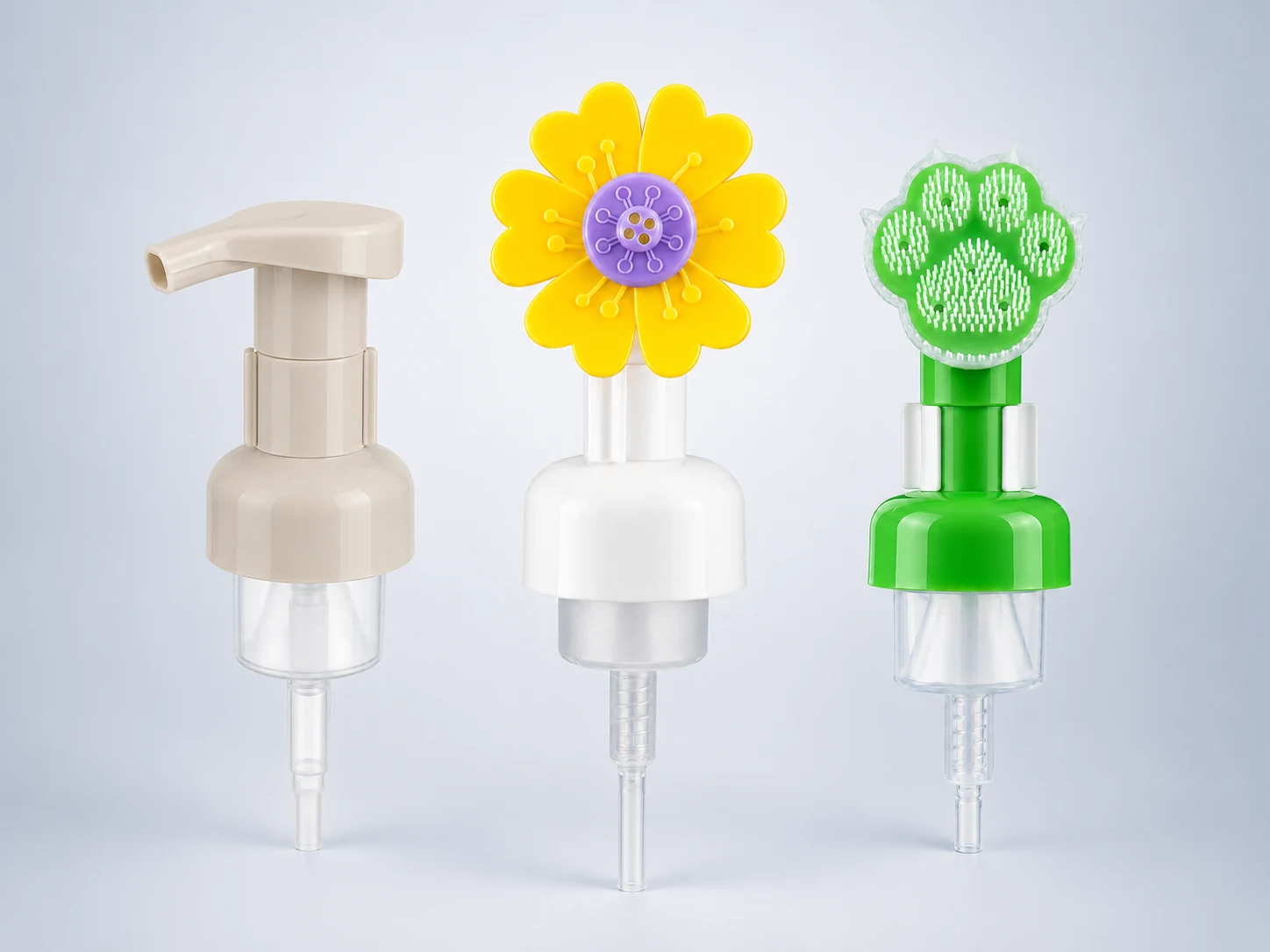 Foam pump for hand wash packaging